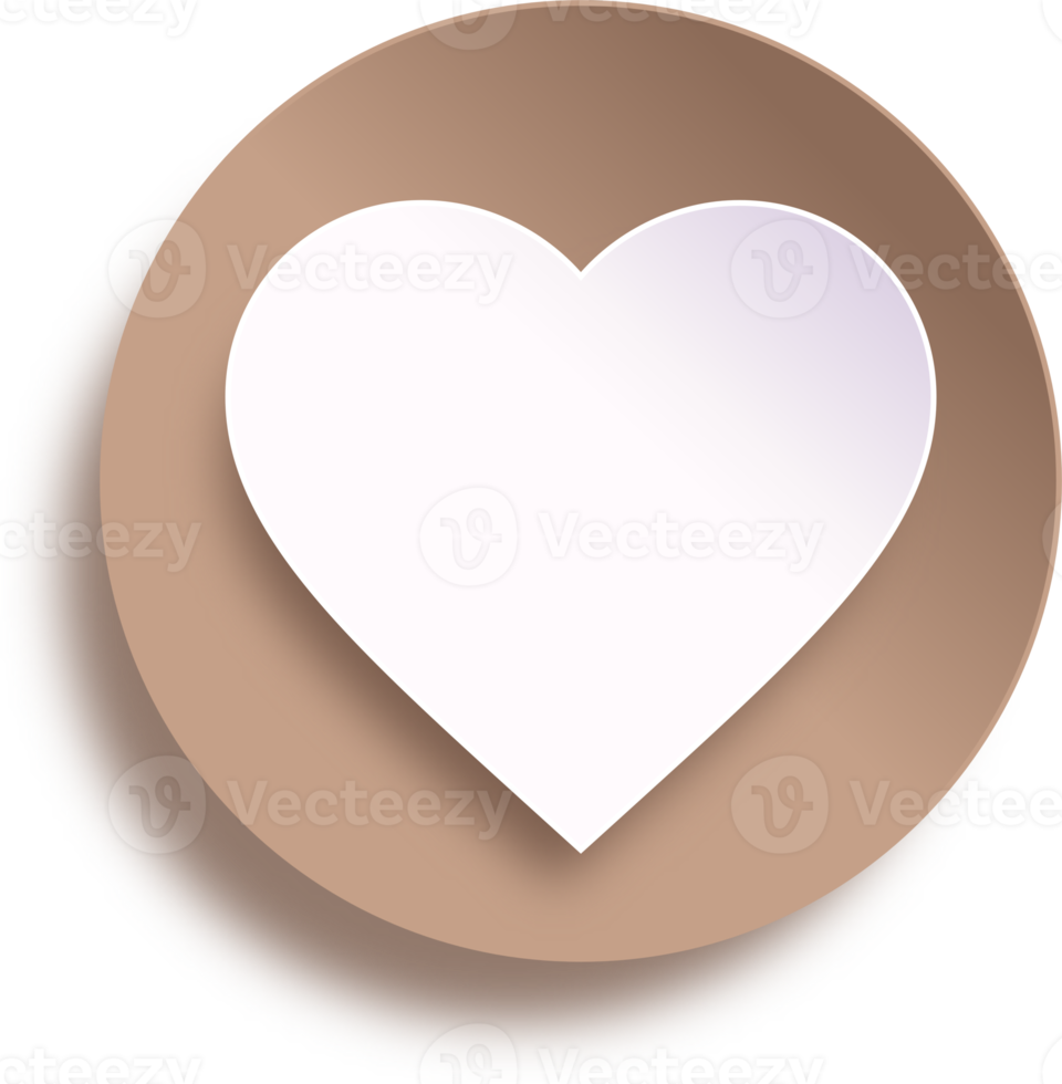 bouton coeur en cercle png