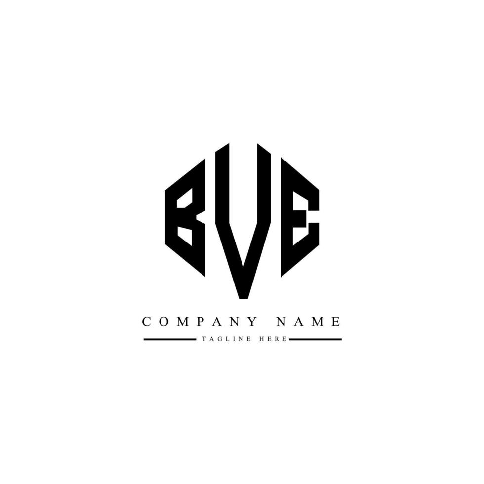 diseño de logotipo de letra bve con forma de polígono. bve diseño de logotipo en forma de polígono y cubo. bve hexágono vector logo plantilla colores blanco y negro. monograma bve, logotipo comercial e inmobiliario.