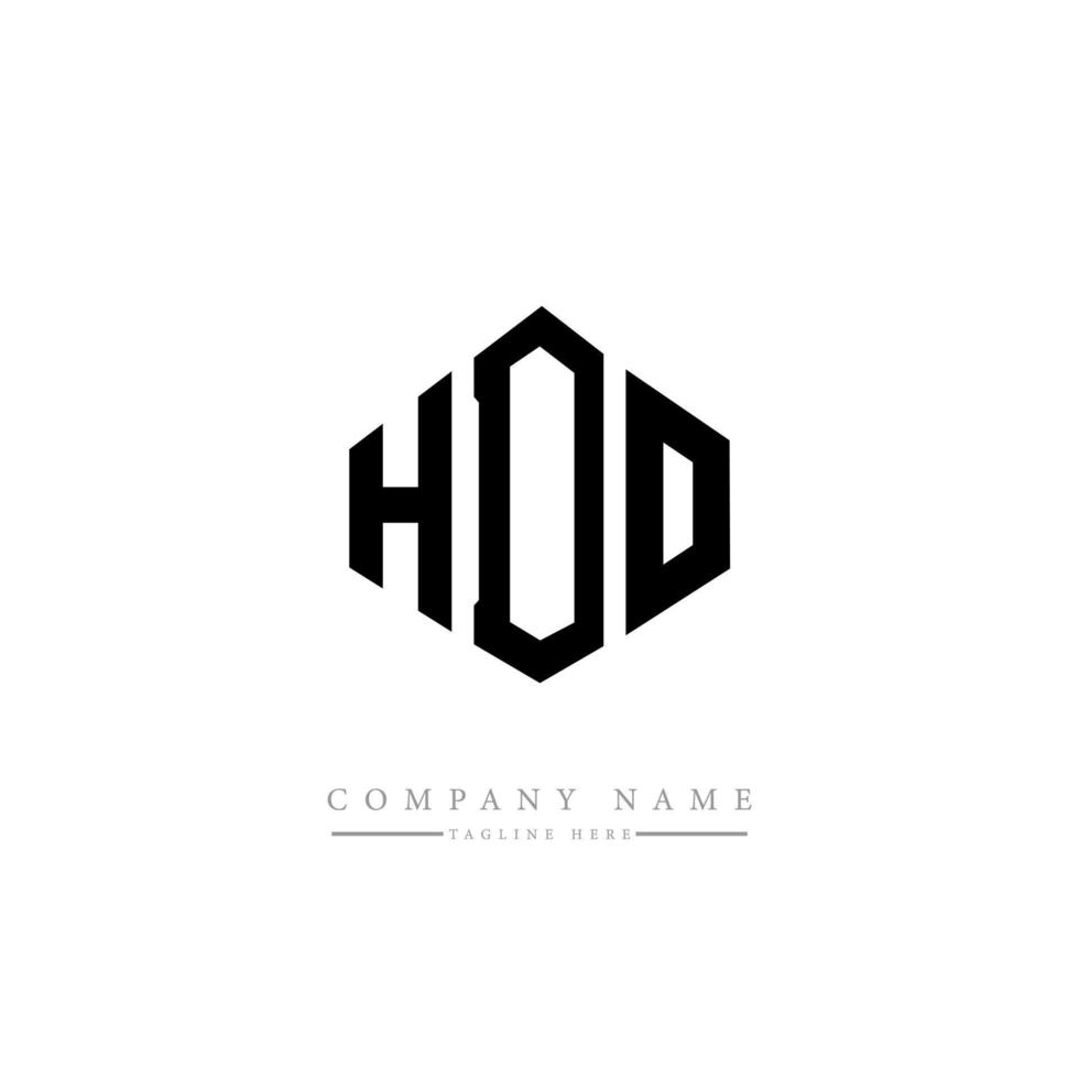 diseño de logotipo de letra hdo con forma de polígono. diseño de logotipo en forma de cubo y polígono hdo. plantilla de logotipo vectorial hexagonal hdo colores blanco y negro. monograma hdo, logotipo comercial e inmobiliario. vector