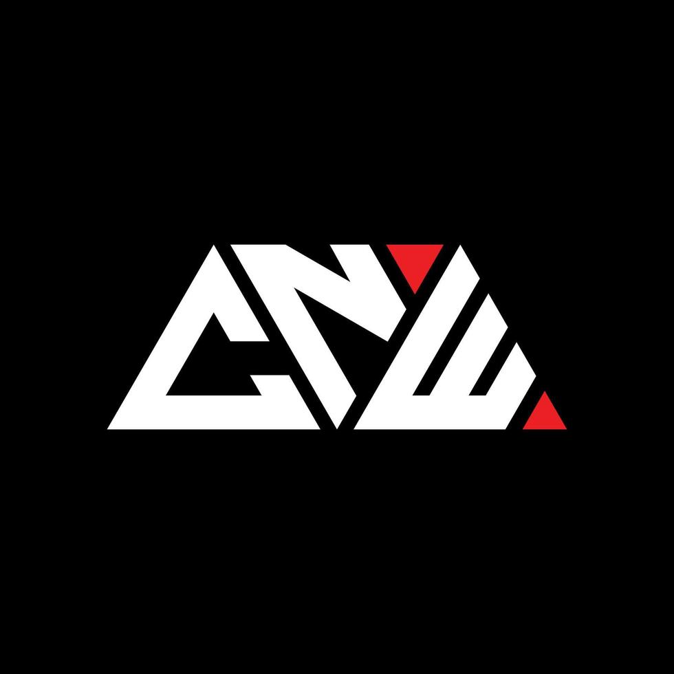 CNW triangle letter logo design with triangle shape. CNW triangle logo
