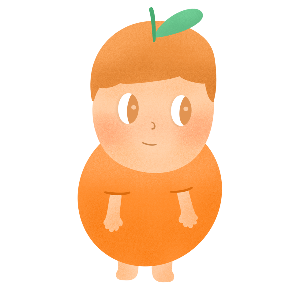 Baby orange cartoon png