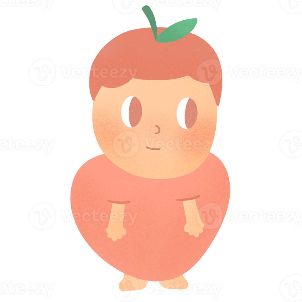 Baby peach cartoon png