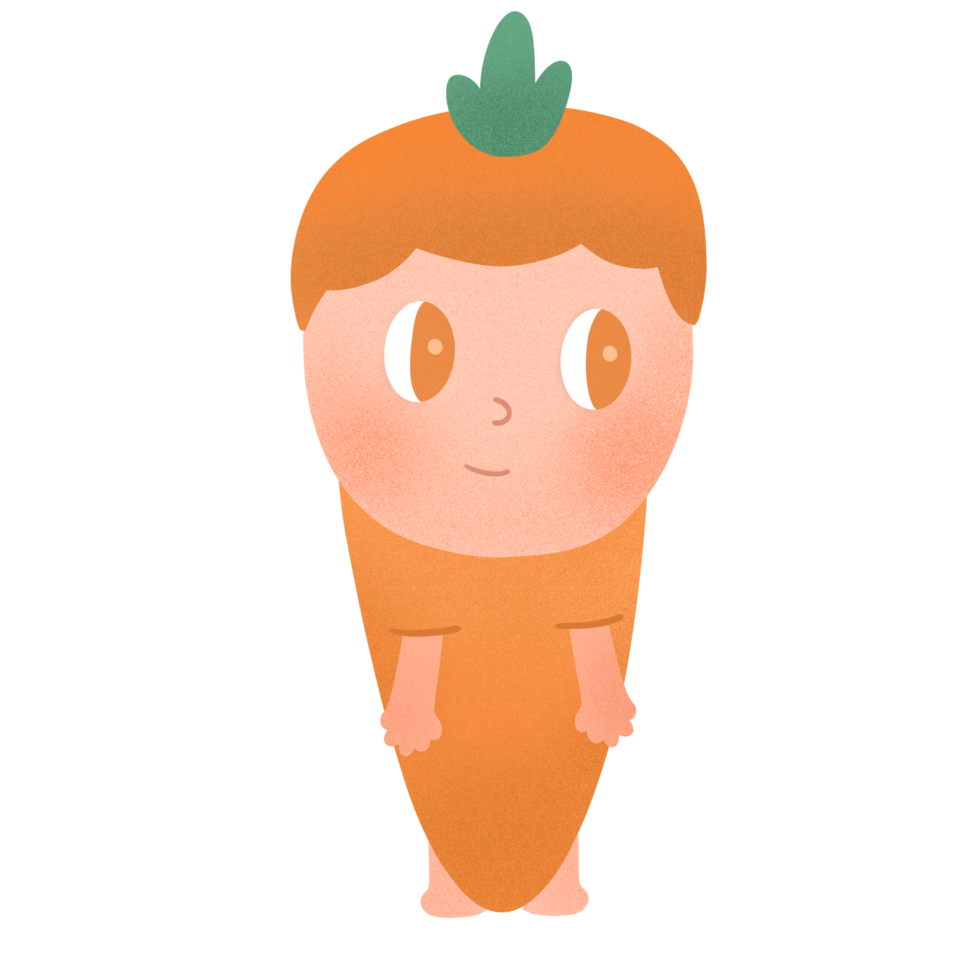 Baby carrot cartoon png