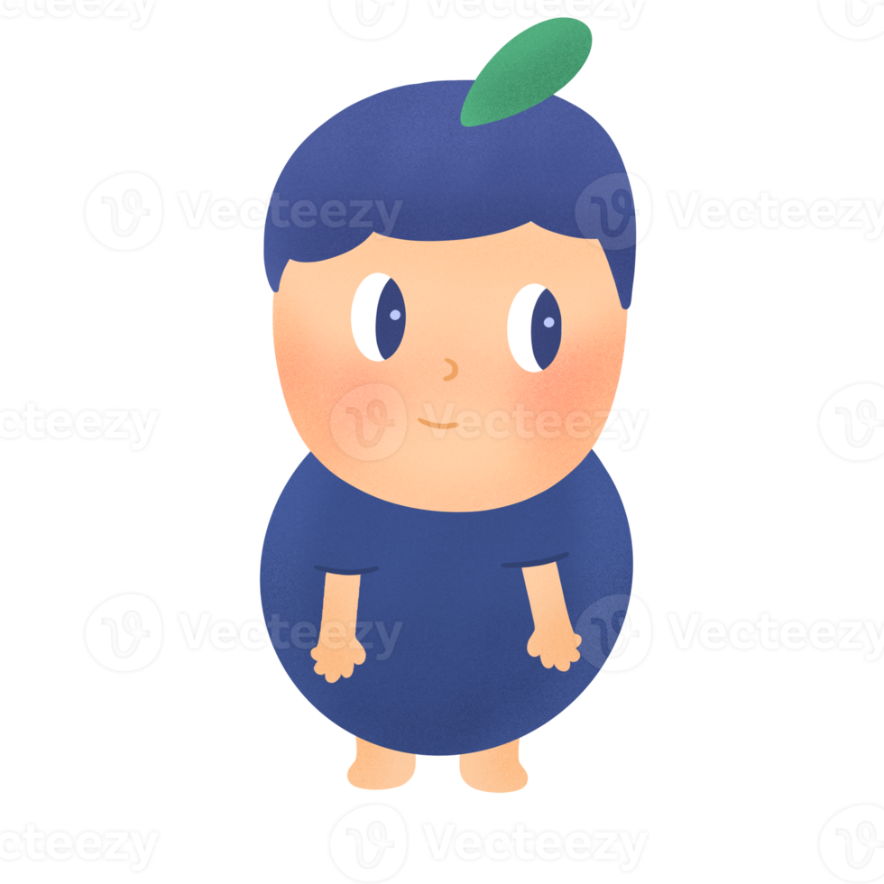Baby blueberries cartoon pro png