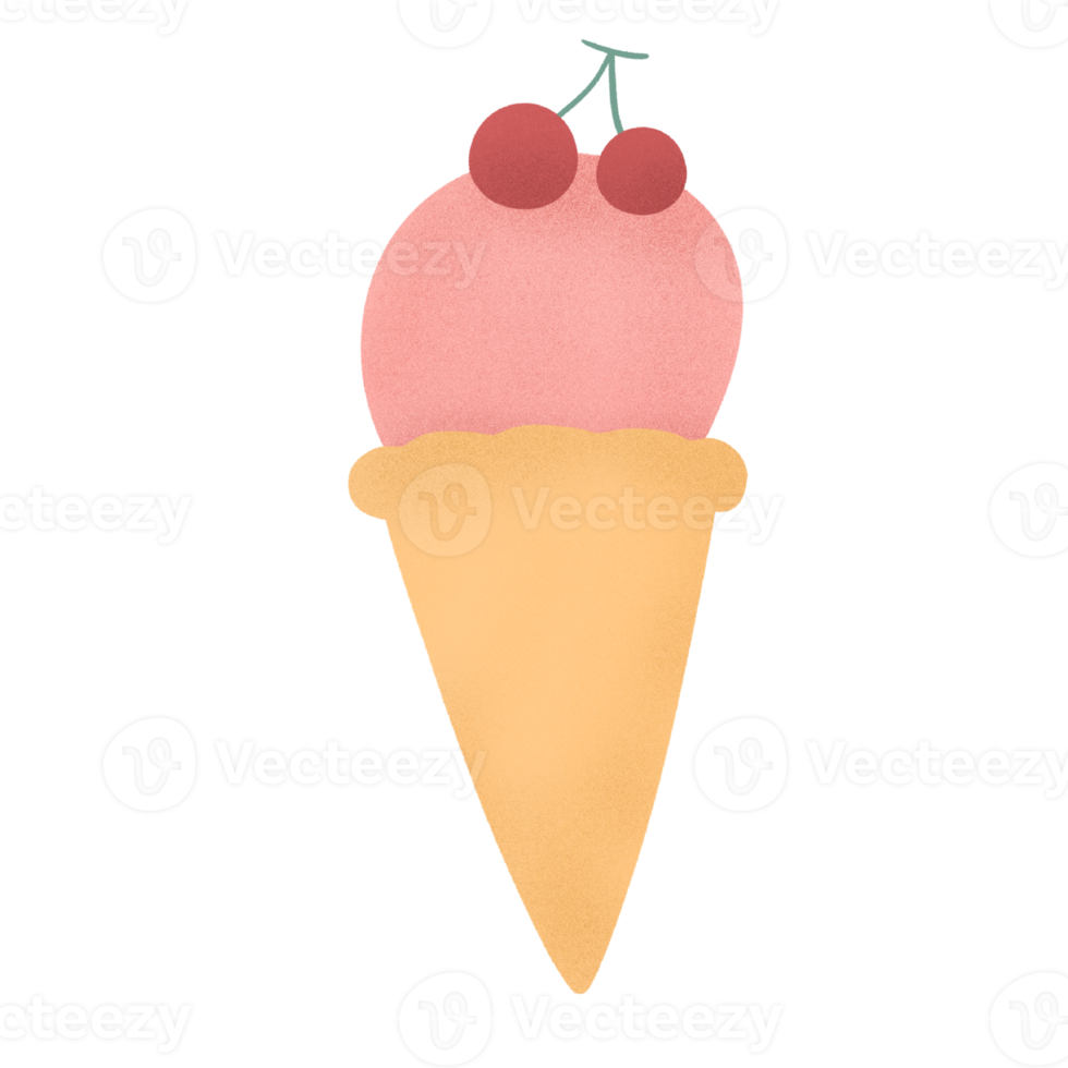 Strawberry cherry ice cream png