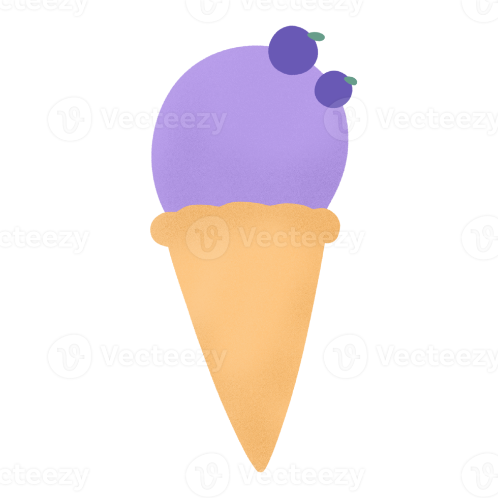 Blueberry ice cream png