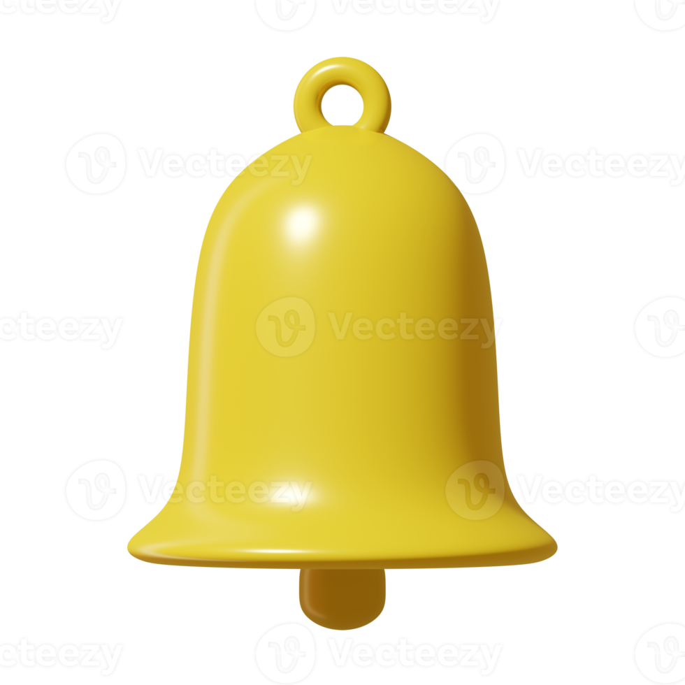 3D golden bell png