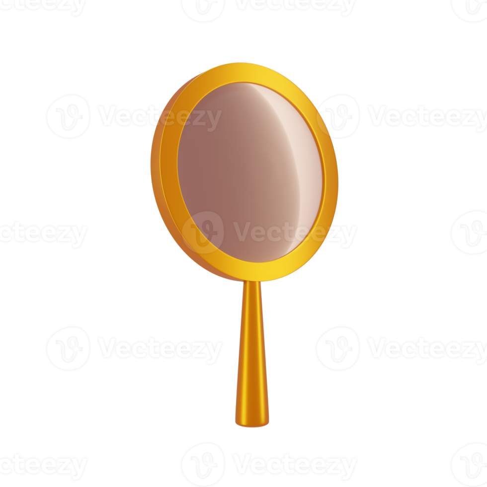 golden magnifying glass png