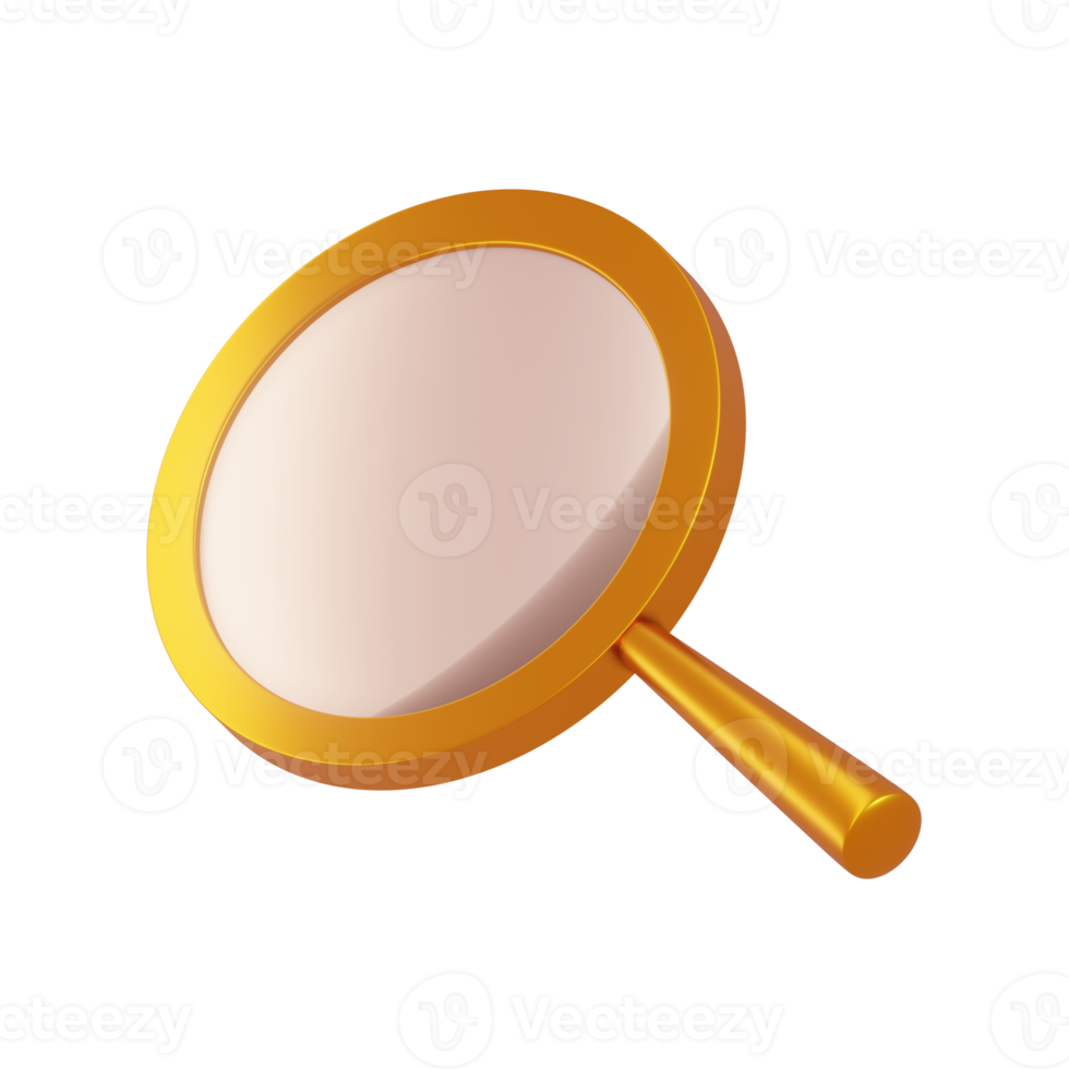 golden magnifying glass png