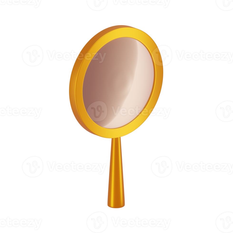 golden magnifying glass png