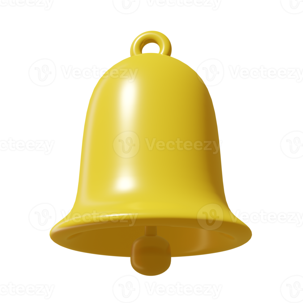 3D golden bell png