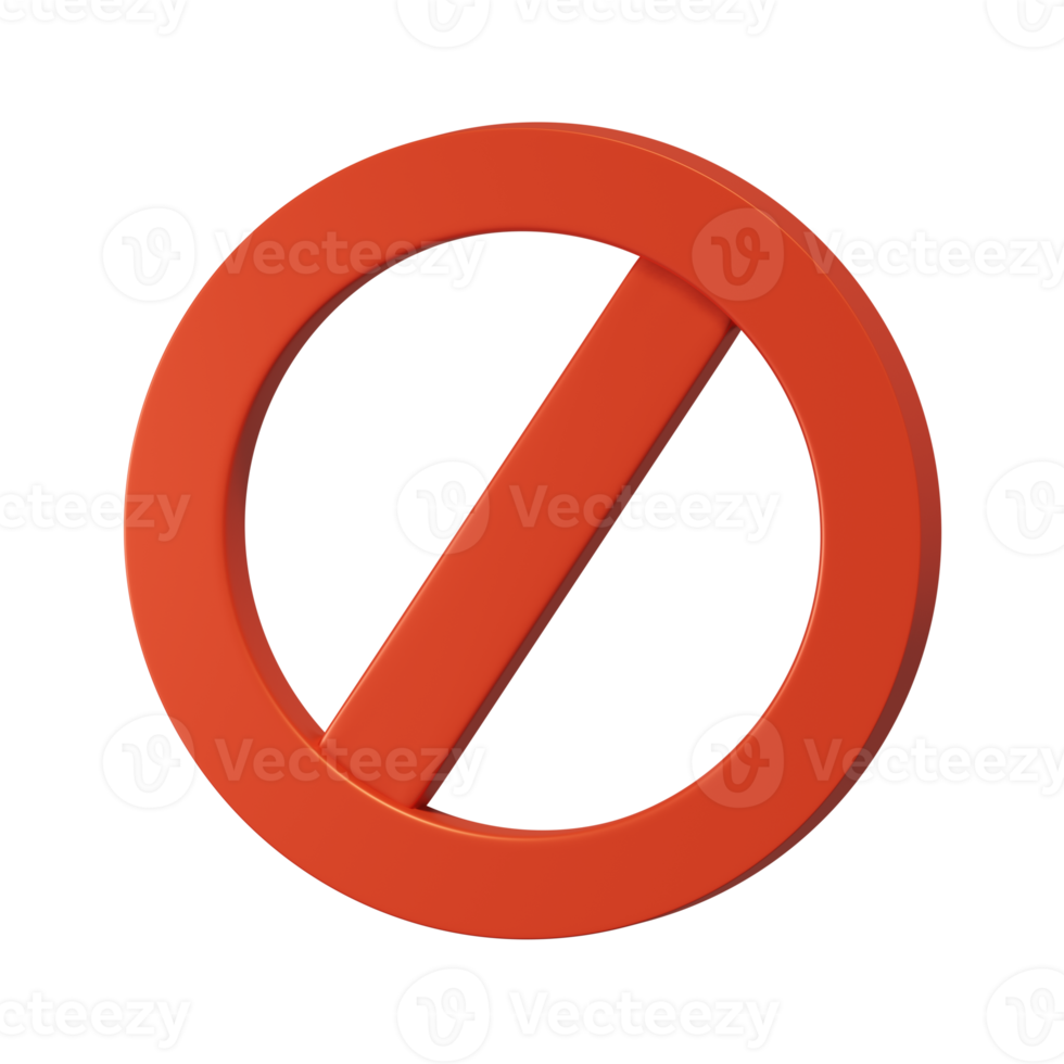 3D forbidden sign png