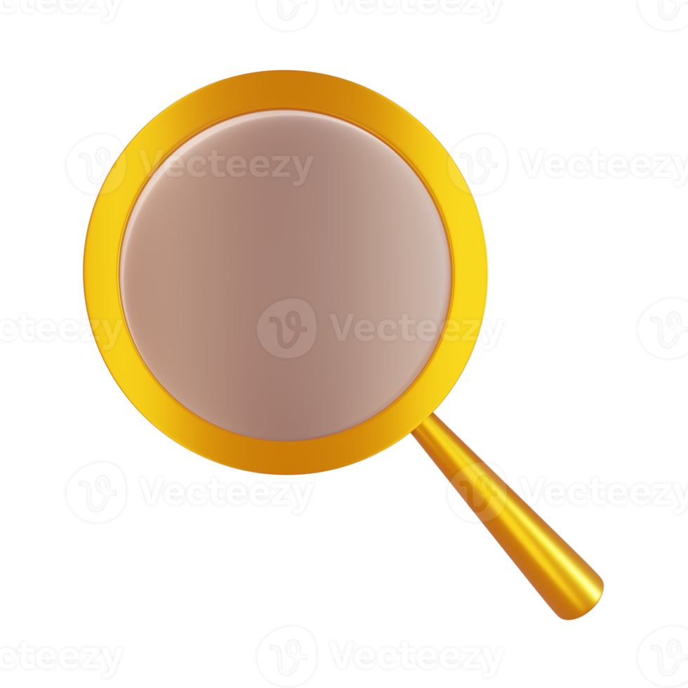 golden magnifying glass png
