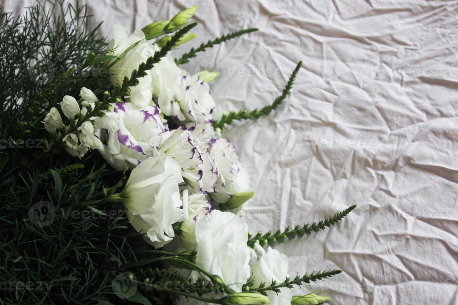 Festive white bouquet of flowers photo