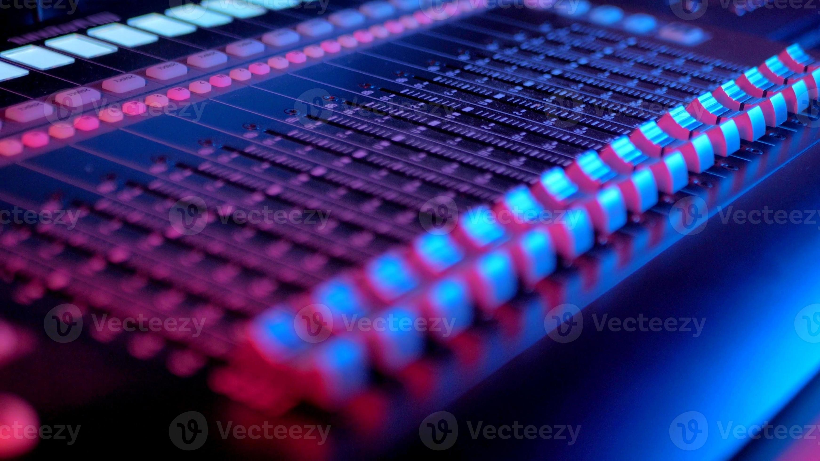 A closeup on a mix table 9371174 Stock Photo at Vecteezy