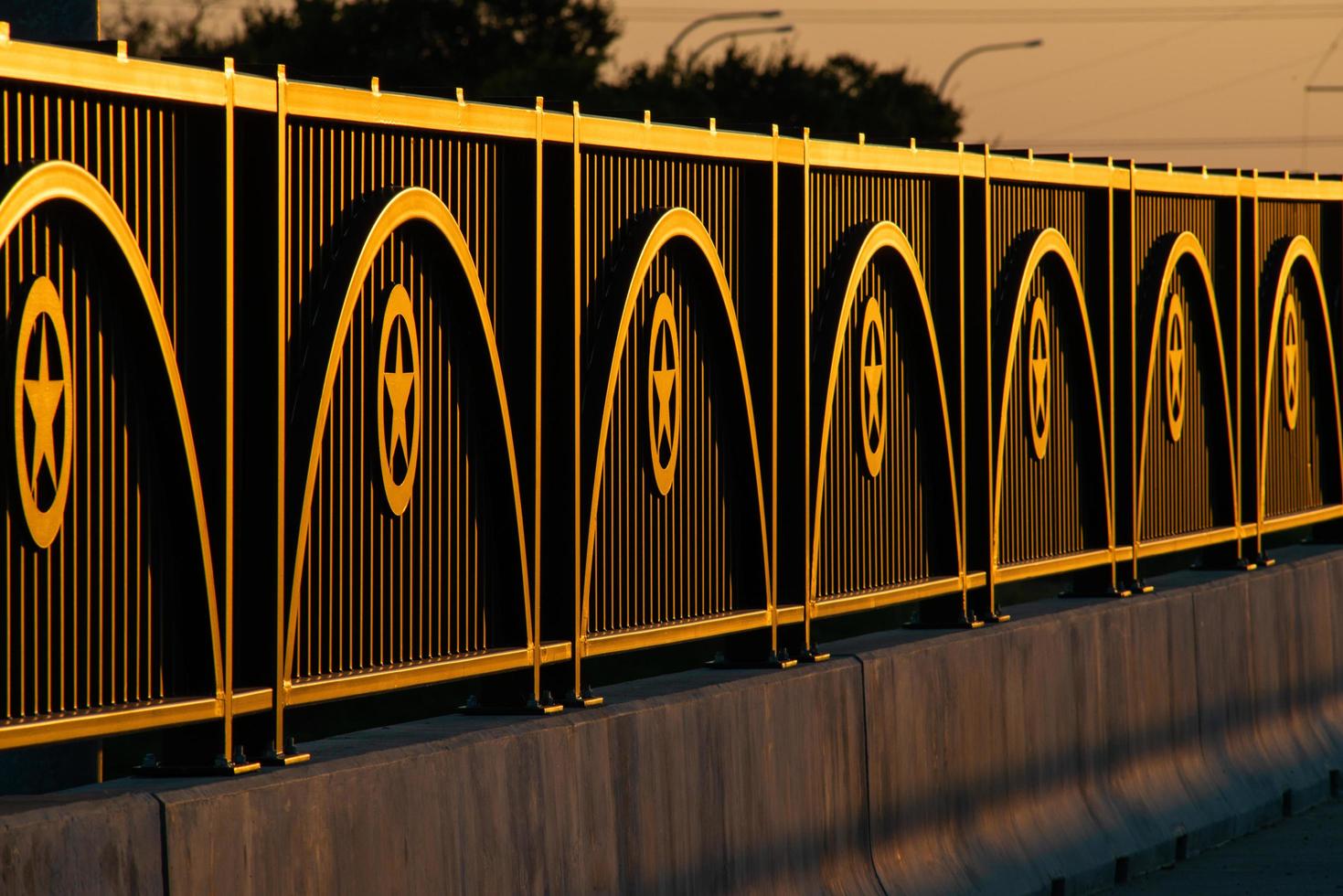 Texas Lone Star Symbols on Bridge photo