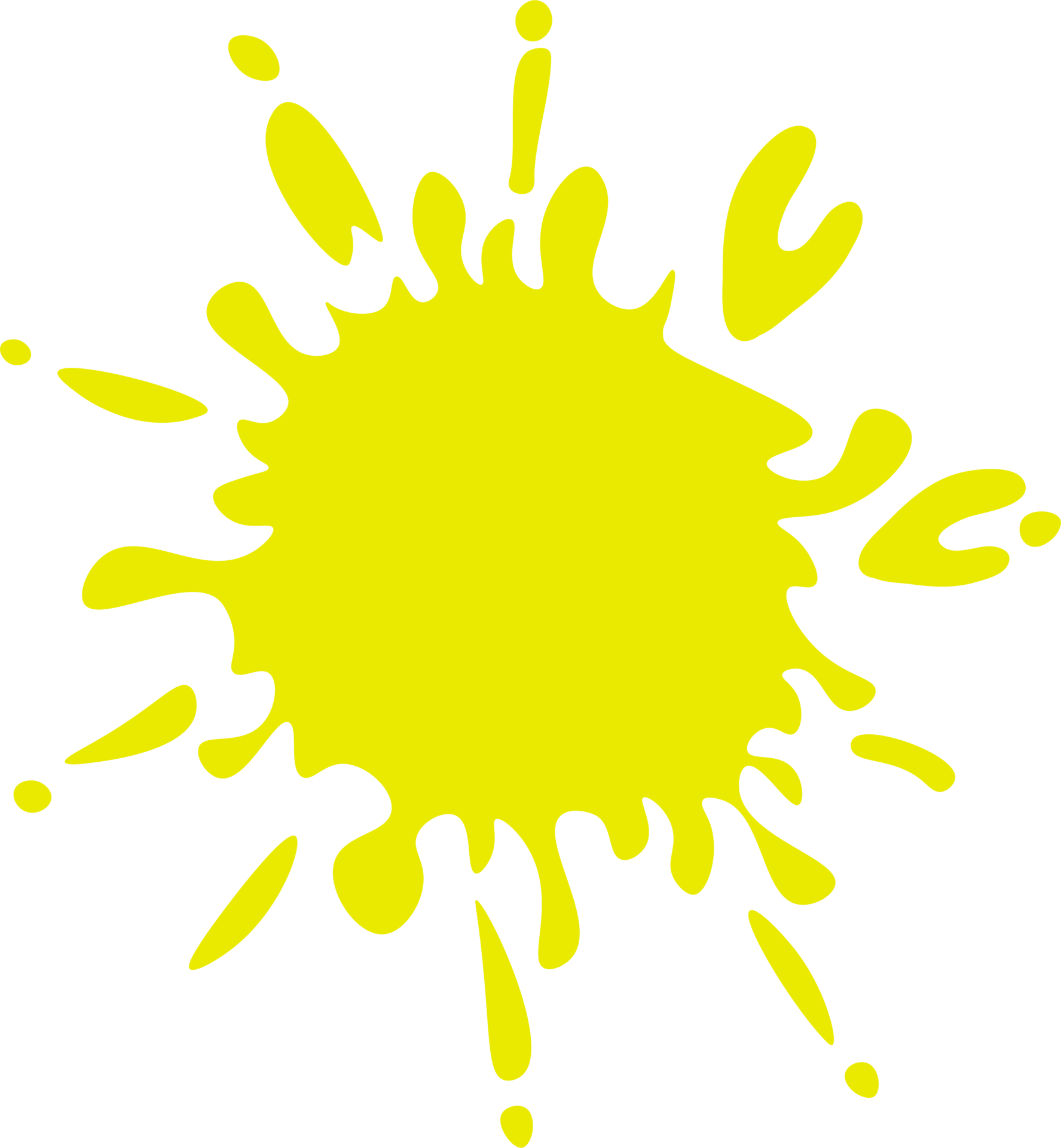 Beautiful colour paint splashes. Set of paint splashes. Vector