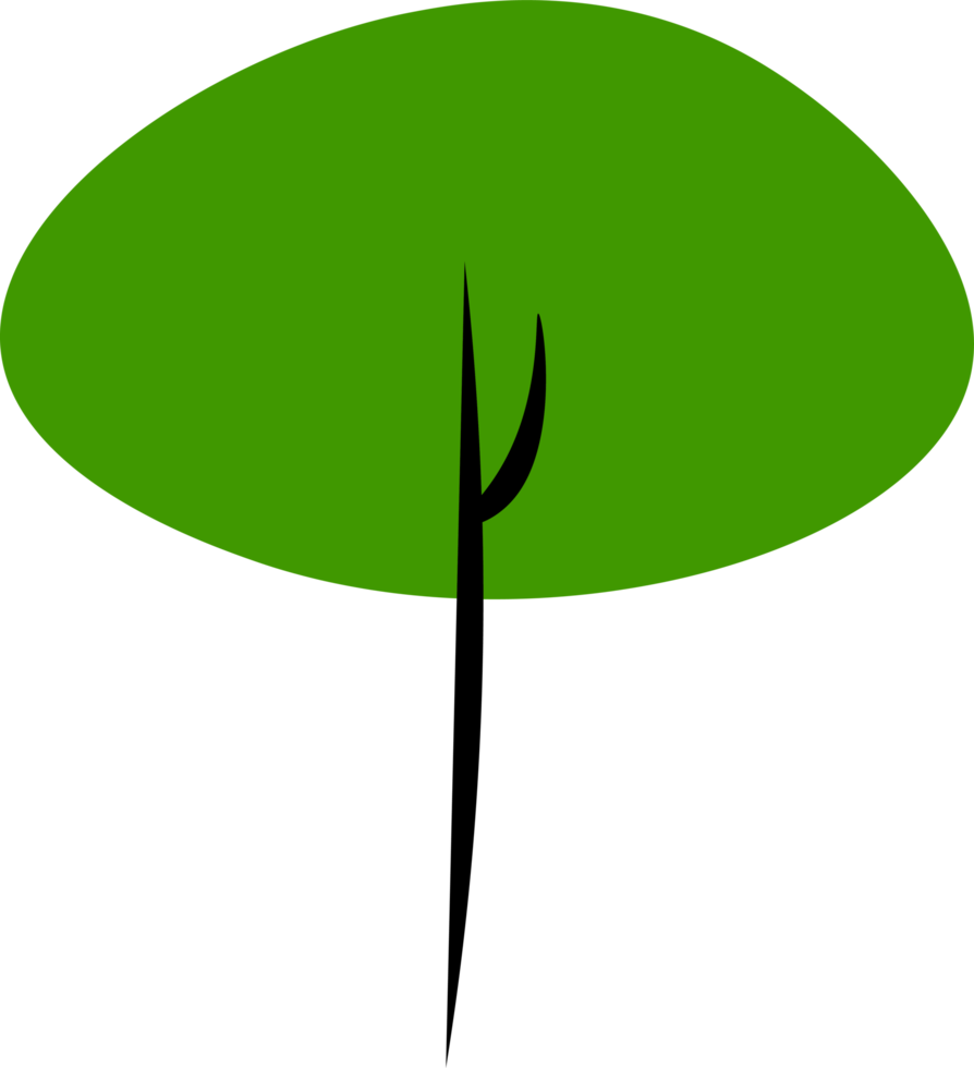 coleção de ilustrações de árvores. árvore verde natureza ilustração saudável conjunto de diferentes árvores verdes ilustração simples e minimalista png