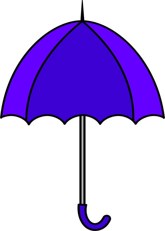 colorful Illustrations of Umbrella. Flat design of umbrella.  illustration set of different coloured umbrellas. png