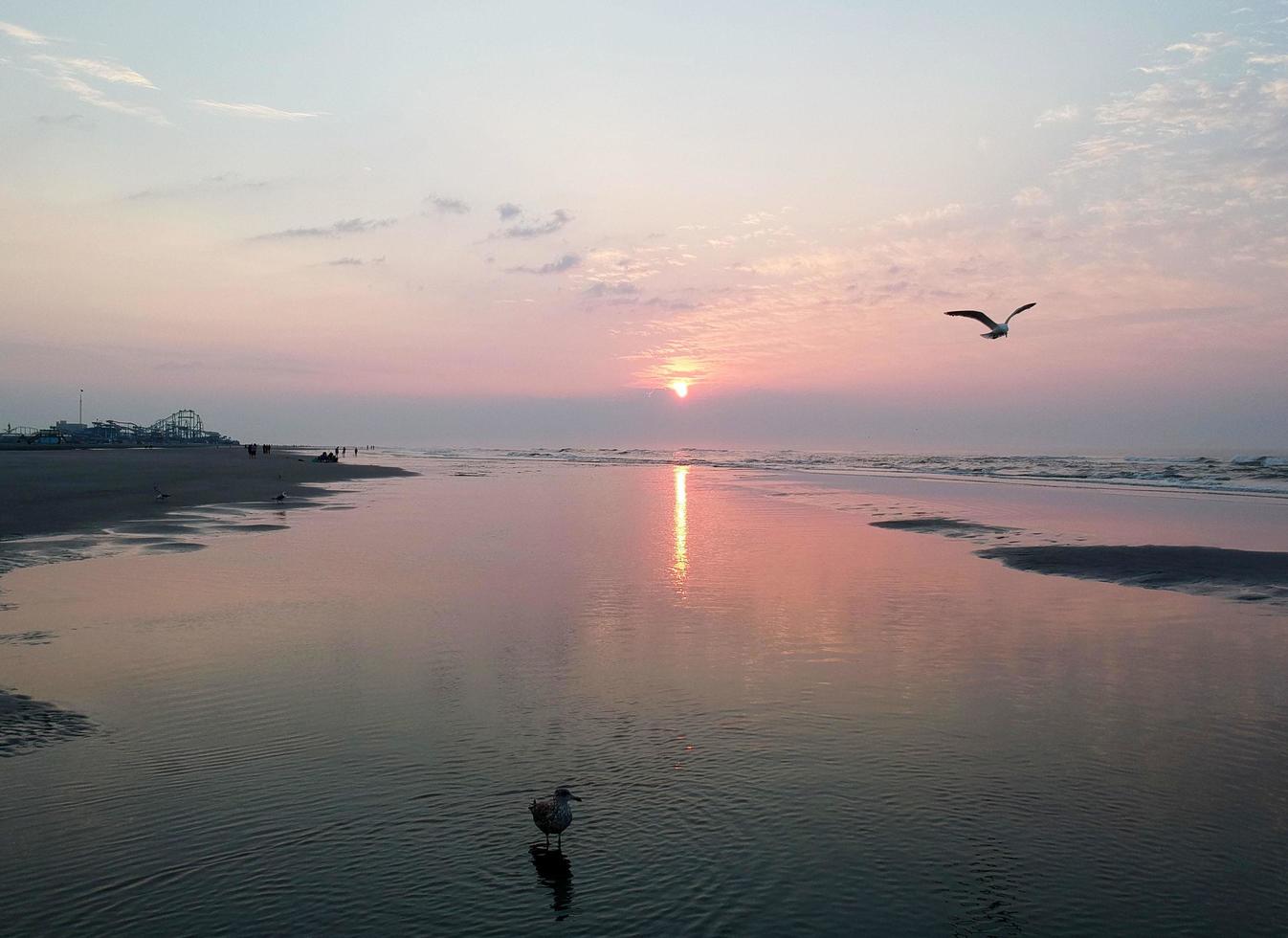 Ocean sunrise, Wildwood, New Jersey photo