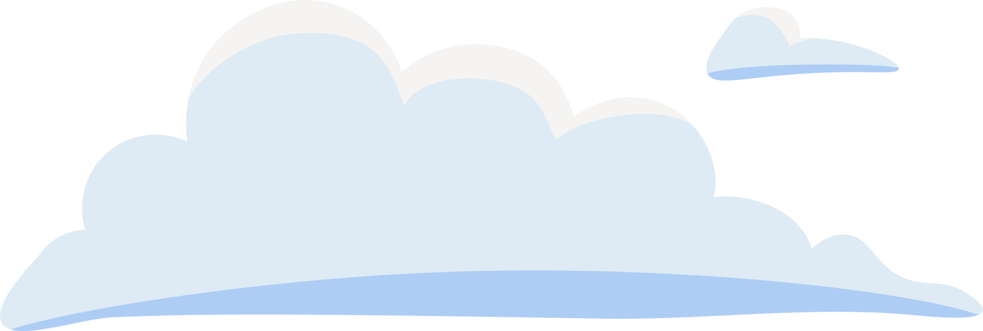 wolk illustratie. ontwerpelementen voor webinterface, weersvoorspelling of cloudopslagtoepassingen. witte wolken set geïsoleerd op blauwe achtergrond. vectorillustratie. wolken silhouetten. png