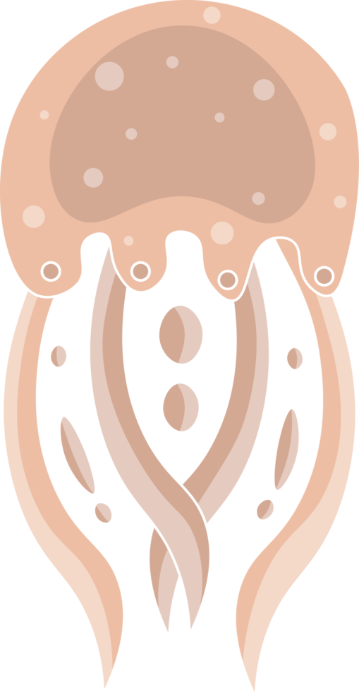 icona del fumetto di meduse. icona stabilita del fumetto isolato della medusa della medusa. illustrazione meduse isolato su sfondo bianco png