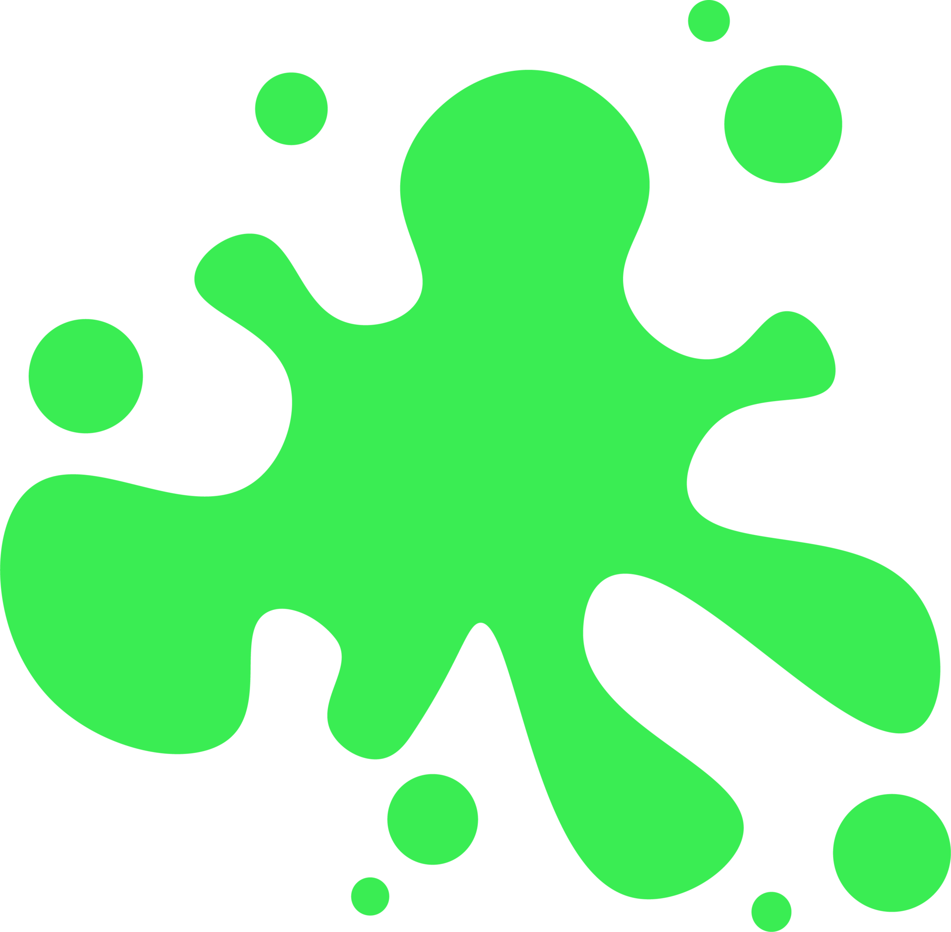 Beautiful colour paint splashes. Set of paint splashes. Vector