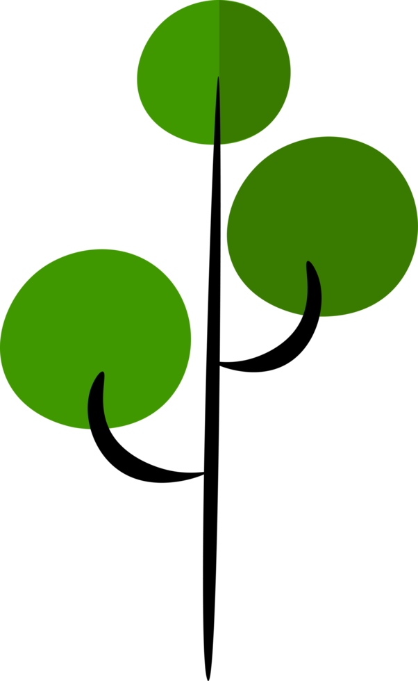 sammlung von baumillustrationen. gesunder illustrationssatz der grünen baumnatur verschiedene grüne bäume einfache und unbedeutende illustration png