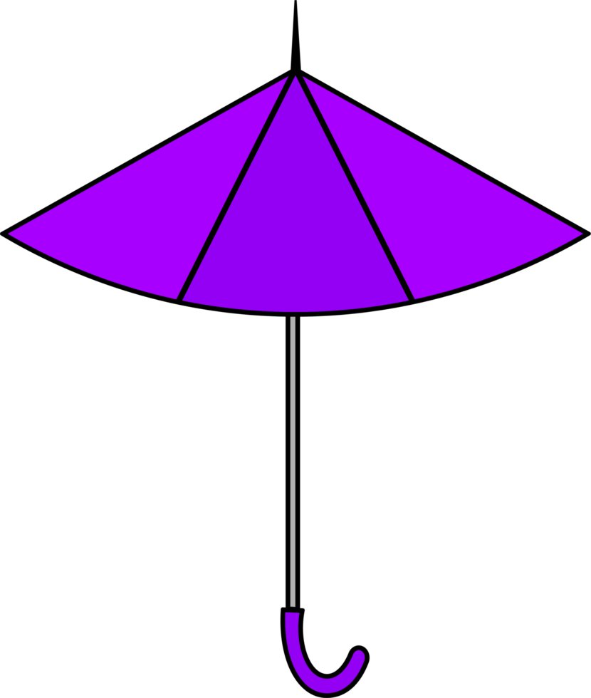 colorful Illustrations of Umbrella. Flat design of umbrella.  illustration set of different coloured umbrellas. png