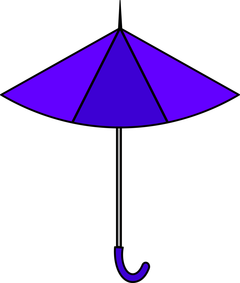 kleurrijke illustraties van paraplu. plat ontwerp van paraplu. illustratie set van verschillende gekleurde paraplu's. png