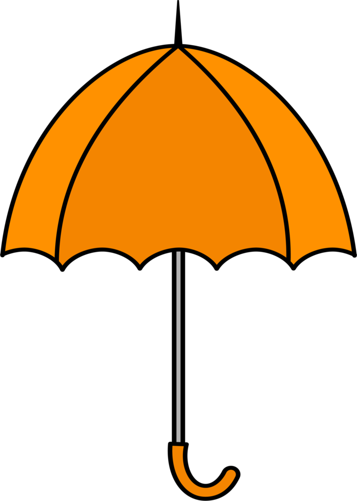 colorful Illustrations of Umbrella. Flat design of umbrella.  illustration set of different coloured umbrellas. png