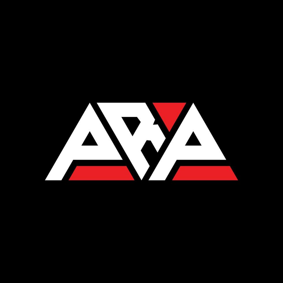 PRP triangle letter logo design with triangle shape. PRP triangle logo design monogram. PRP triangle vector logo template with red color. PRP triangular logo Simple, Elegant, and Luxurious Logo. PRP