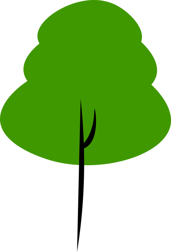 sammlung von baumillustrationen. gesunder illustrationssatz der grünen baumnatur verschiedene grüne bäume einfache und unbedeutende illustration png