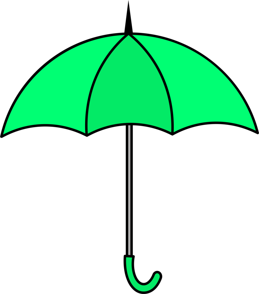 colorful Illustrations of Umbrella. Flat design of umbrella.  illustration set of different coloured umbrellas. png