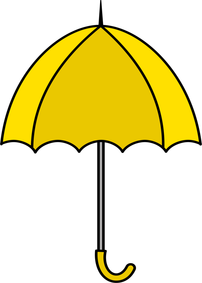 colorful Illustrations of Umbrella. Flat design of umbrella.  illustration set of different coloured umbrellas. png