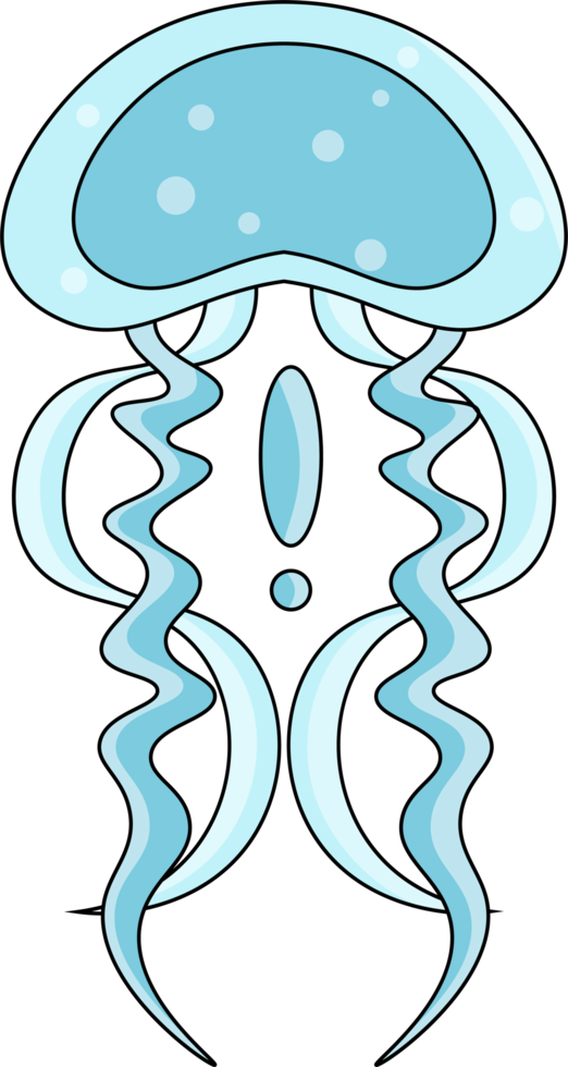 icono de dibujos animados de medusas. conjunto de dibujos animados aislados icono de medusa medusa. ilustración medusas aisladas sobre fondo blanco png