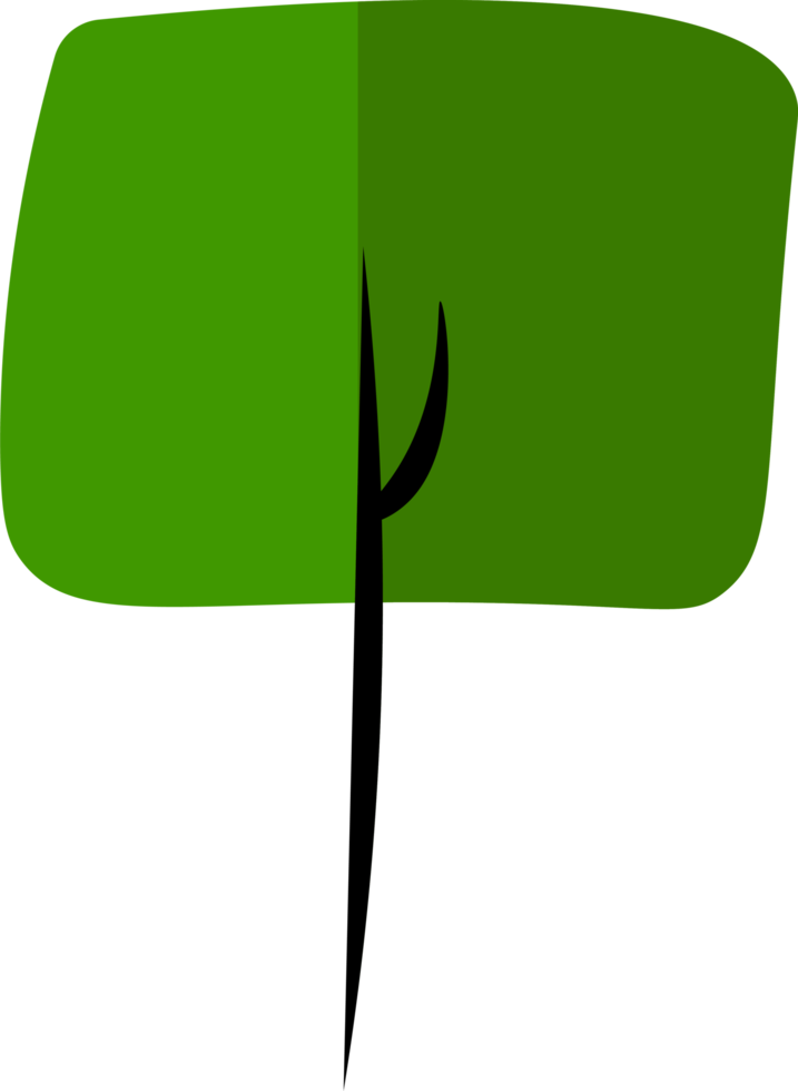 colección de ilustraciones de árboles. árbol verde naturaleza ilustración saludable conjunto de diferentes árboles verdes ilustración simple y minimalista png