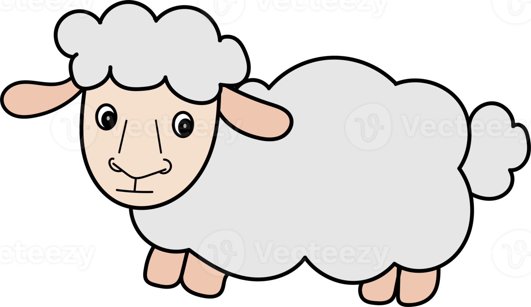 sheep cartoon cute png
