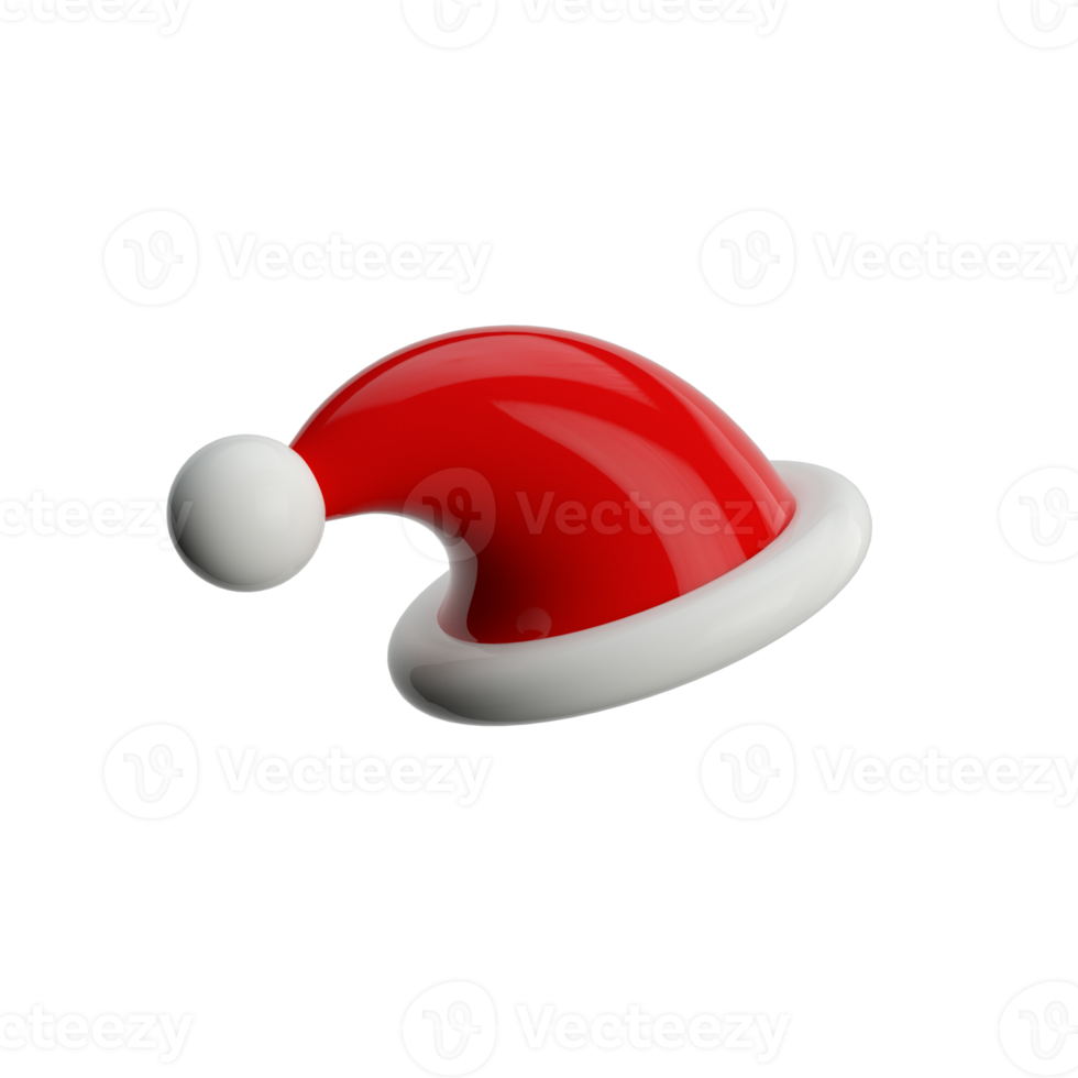 kerstman kerst helper hoed nieuwjaar zonder achtergrond 3d render png