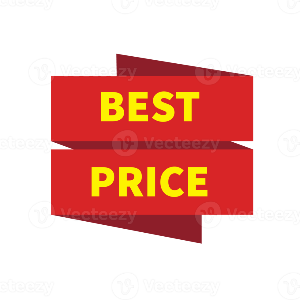 Best price red icon discount banner without background. png