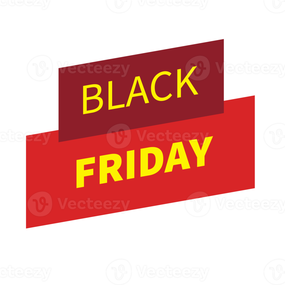 Black friday red icon discount banner without background. png