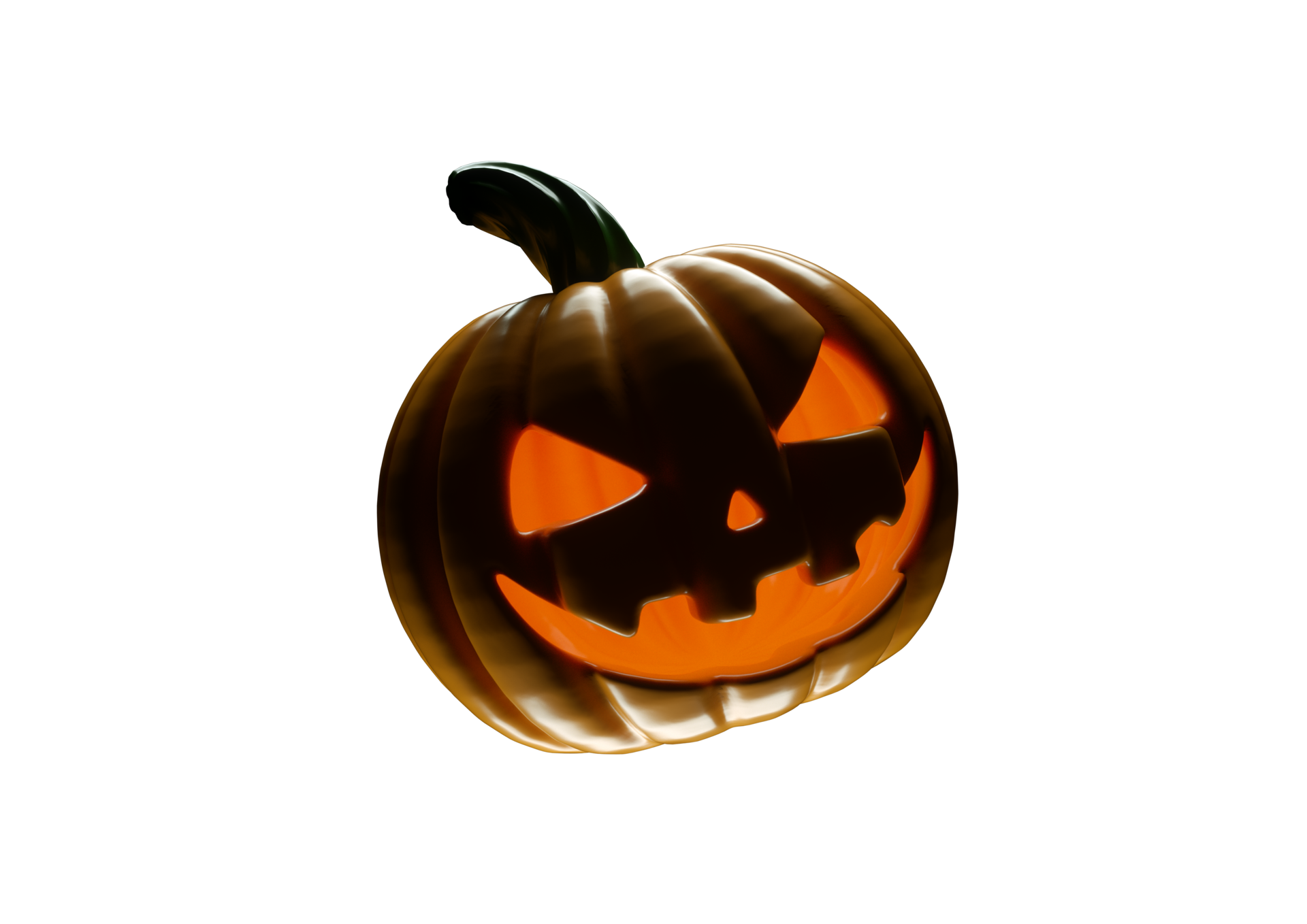 Abóbora Assustadora de Halloween Elemento 3D para Composição PNG  Transparente [download] - Designi