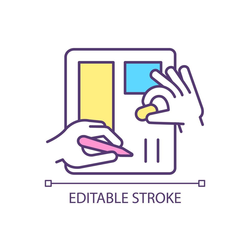 Brainstorming ideas RGB color icon. Team collaboration. Cooperative learning. Solving common problem. Isolated vector illustration. Simple filled line drawing. Editable stroke.