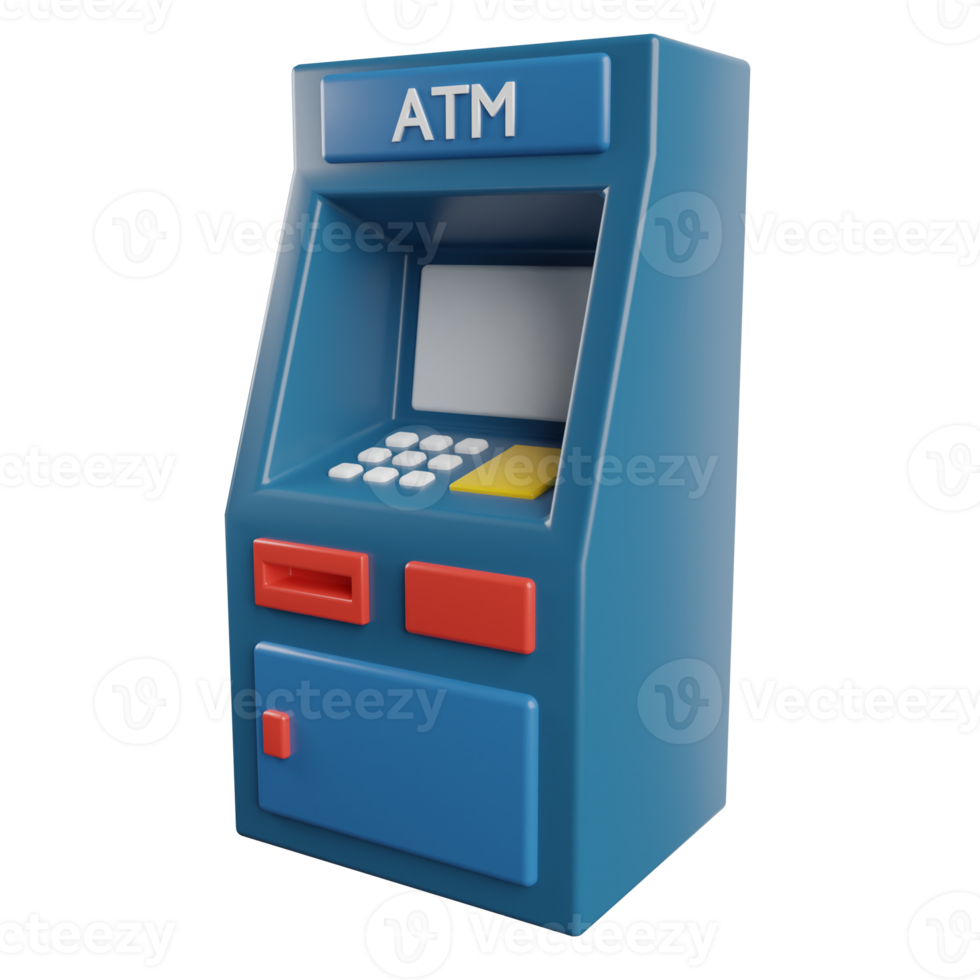 ATM Machine 3D Illustration png