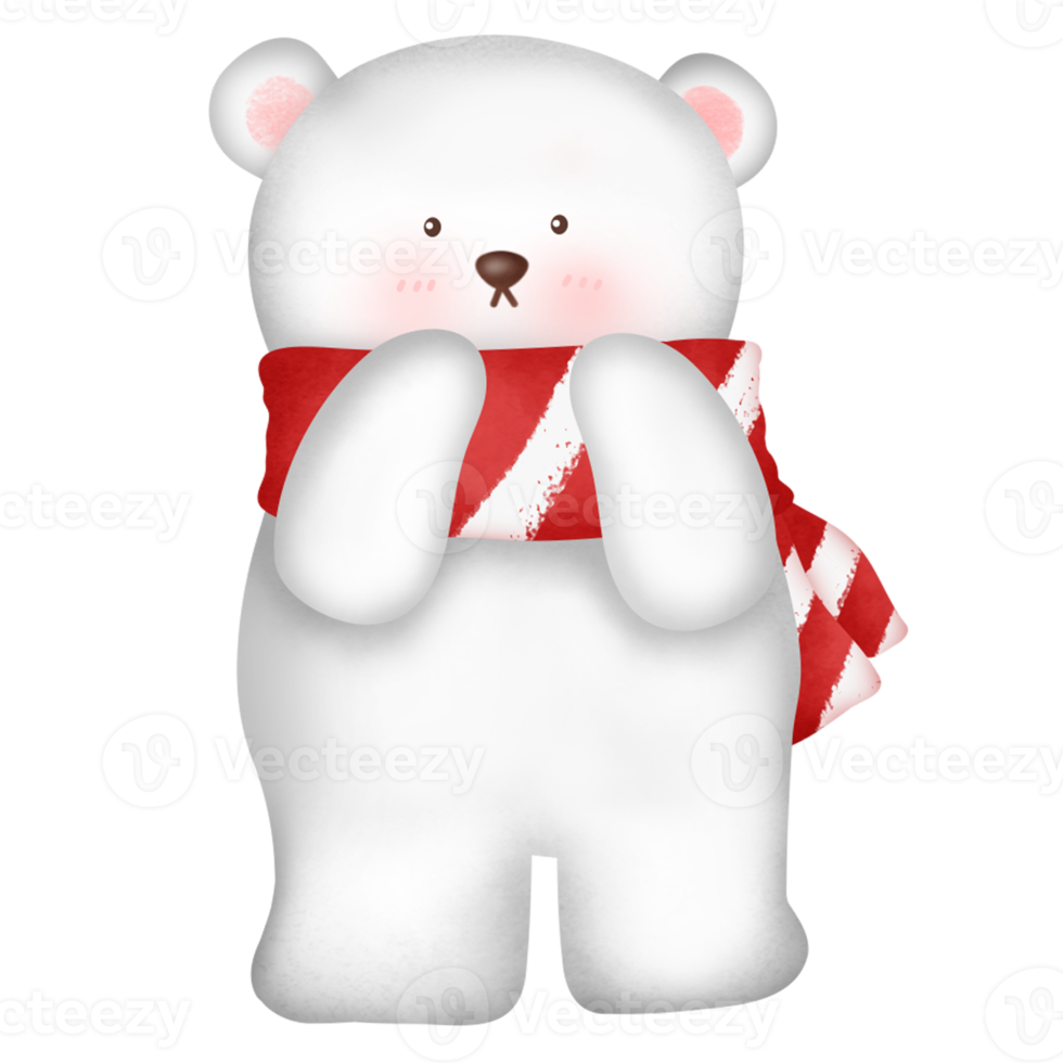 Christmas polar bear. png