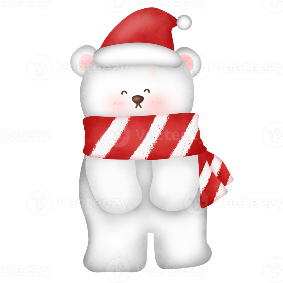 Christmas polar bear. png