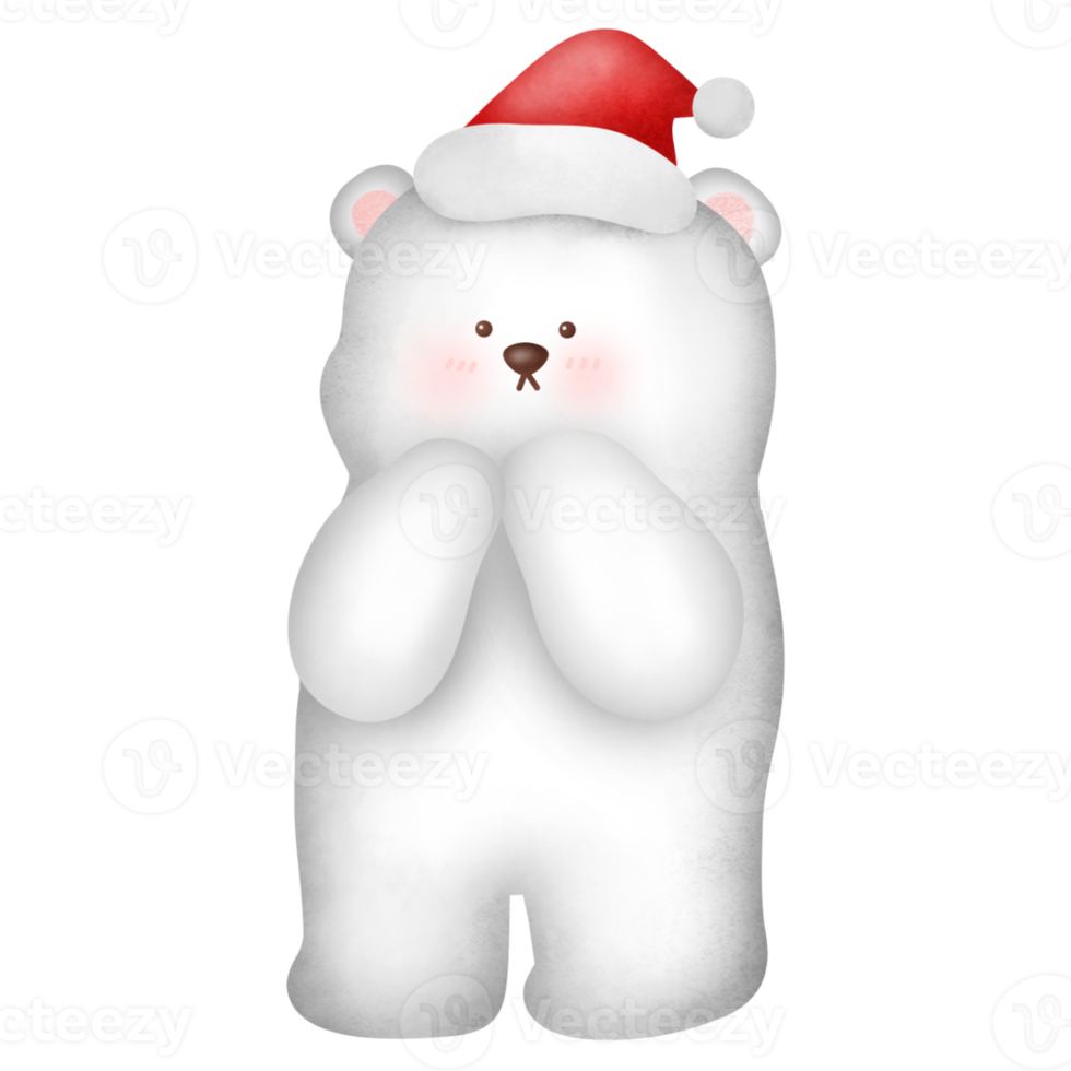 oso polar de navidad. png