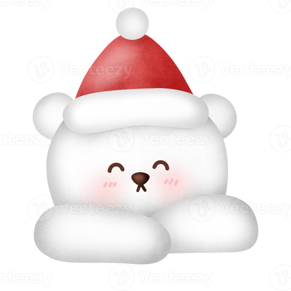 Christmas polar bear. png