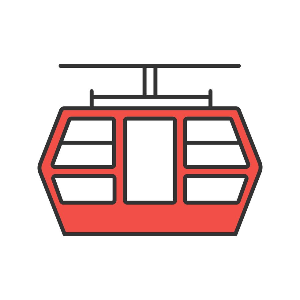 icono de color funicular. ilustración vectorial aislada vector