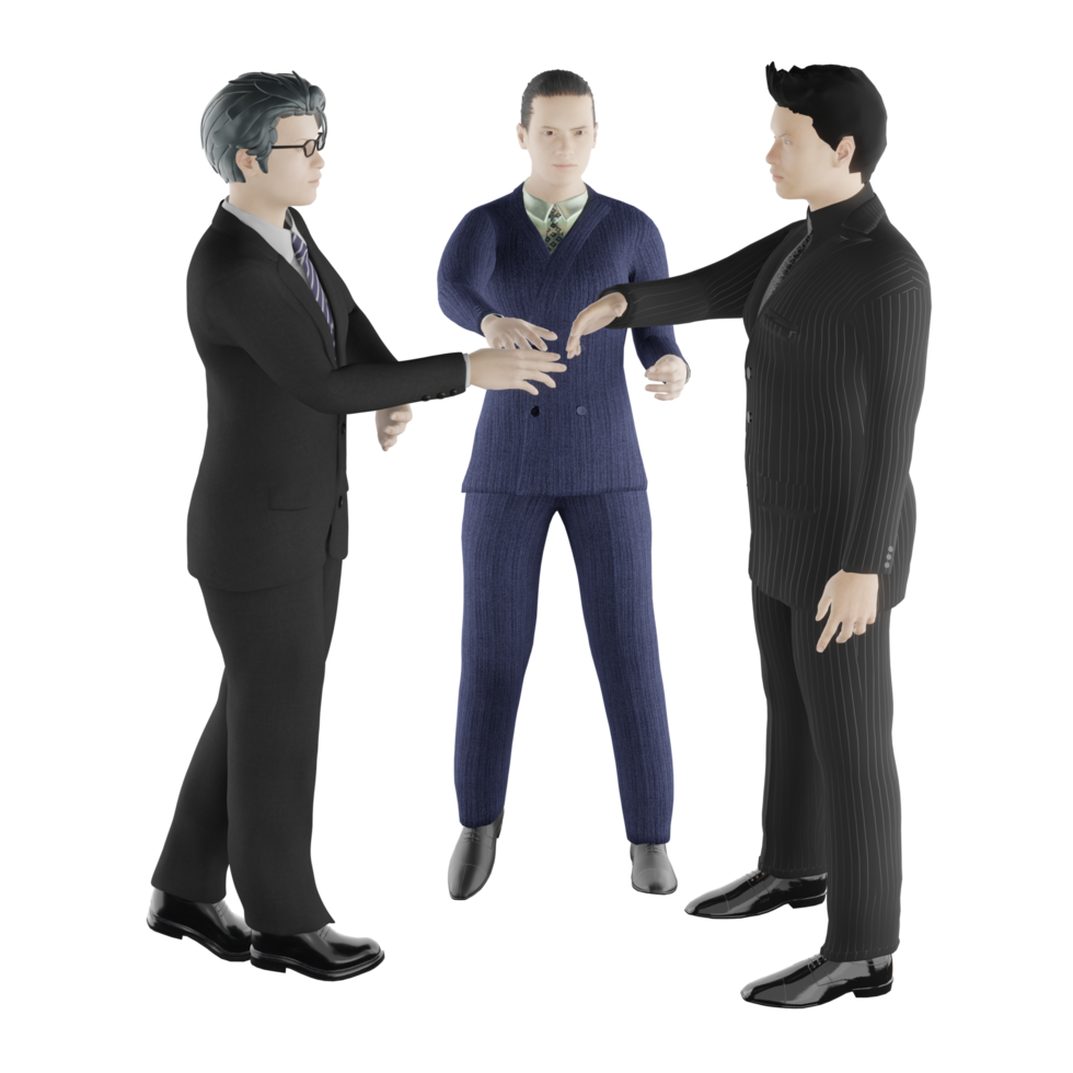 businessman shaking hands partnership teamwork Global network and stock chart  3d illustration png